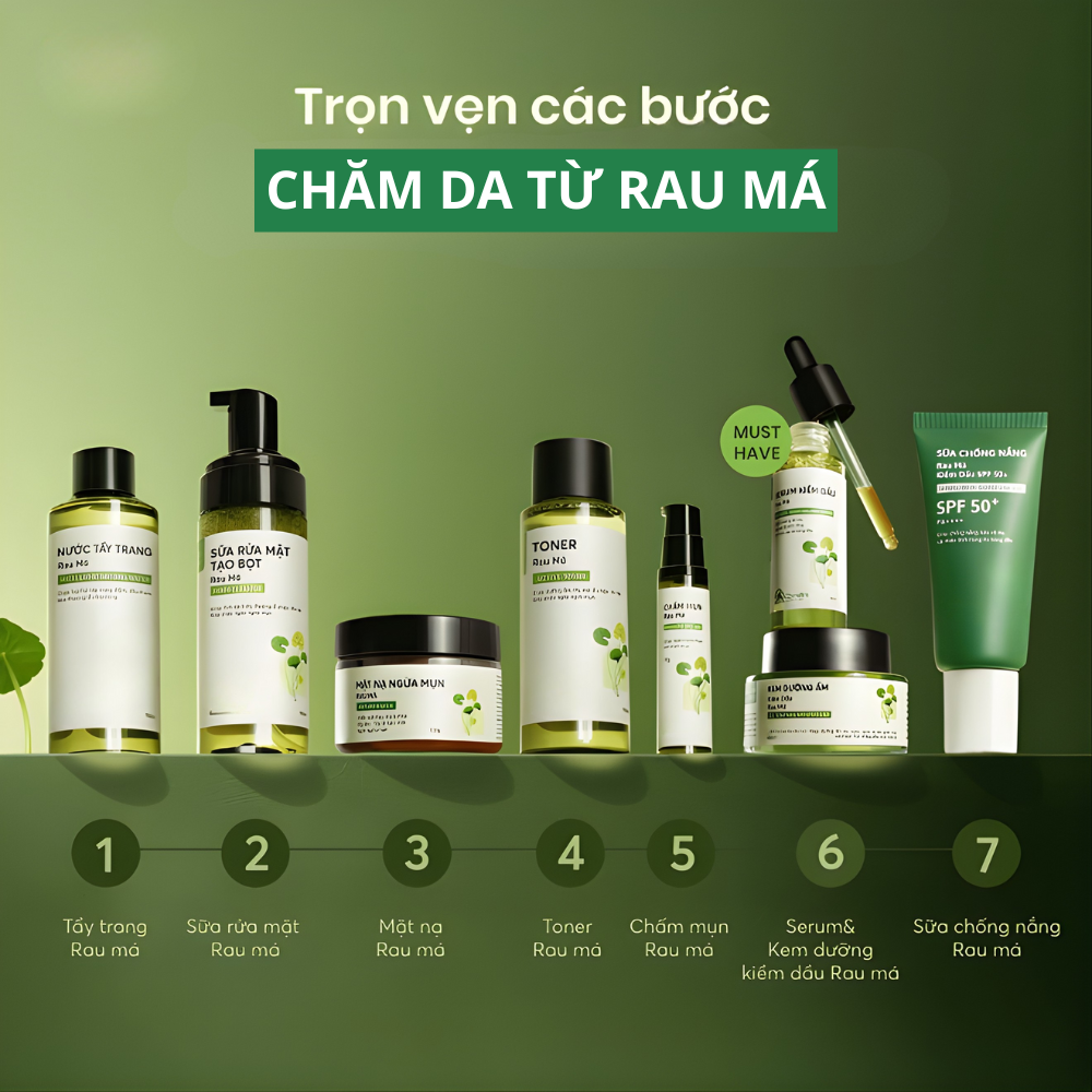 Có nên chăm sóc da từ rau má? "Thần Dược" Thiên Nhiên Cho Làn Da Nhạy Cảm