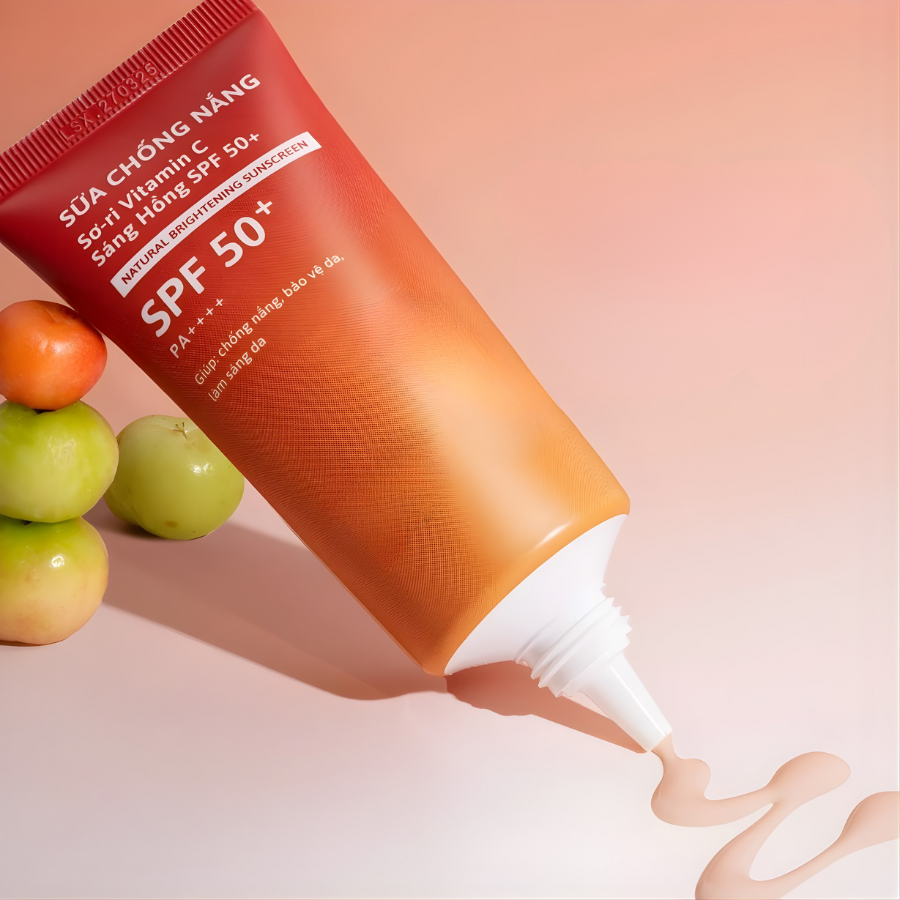 Sữa Chống Nắng Sơ-ri Vitamin C Sáng Hồng SPF 50+ PA++++ |Verlia 60g