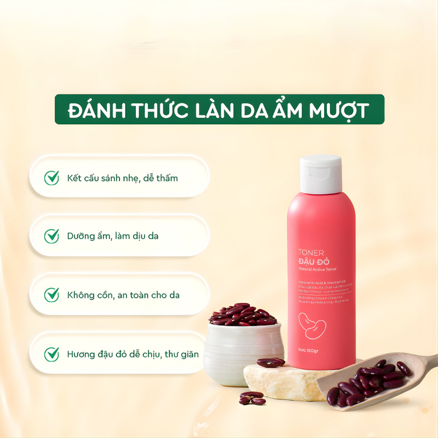 Toner Đậu Đỏ Thuần Chay | Verlia 150g