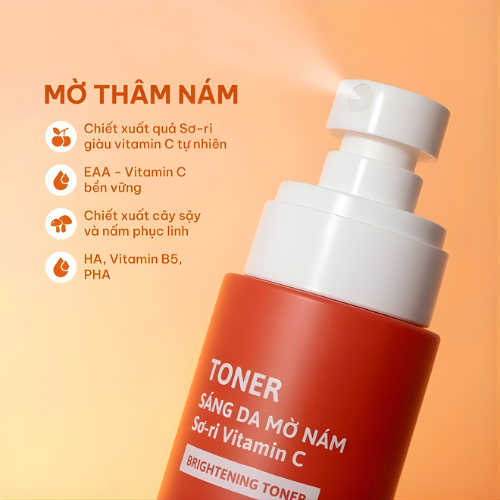 Trọn Bộ Chăm Sóc Da Chiết Xuất Sơ -ri Vitamin C Sáng Da Mờ Nám VERLIA